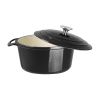 Vogue Black Round Casserole Dish 4Ltr