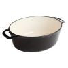 Vogue Black Oval Casserole Dish 6Ltr