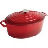 Vogue Red Oval Casserole Dish 5Ltr