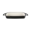 Vogue Black Rectangular Cast Iron Dish 2.8Ltr