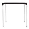 Black Square Table with Aluminium Legs 750mm