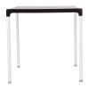 Bolero Black Square Table with Aluminium Legs 750mm