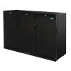 Polar G-Series 900mm Triple Solid Door Back Bar Cooler in Black 330Ltr