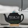 Securit Mini Teapot Shaped Blackboards (Pack of 3)