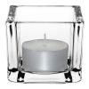 Olympia Glass Tealight Holder Square Clear (6 Pack)