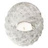 Olympia Glass Diamond Tealight Holder Clear 75mm (6 pack)