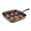 Vogue Square Cast Iron Ribbed Skillet Pan 241mm