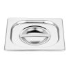 Vogue Stainless Steel Gastronorm Tray Set with Lids 1/6