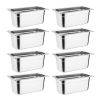 Vogue Stainless Steel Gastronorm Tray Set 8 x 1/3