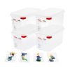 Araven Polypropylene 1/4 Gastronorm Food Containers 4.3Ltr (4 pack)