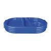 Olympia Kristallon Large Polycarbonate Compartment Food Trays Blue 375mm