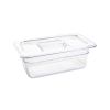 Vogue Polycarbonate 1/4 Gastronorm Container 100mm Clear