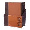 Securit Contemporary Menu Covers and Storage Box A4 Tan (Pack of 20)