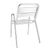 Bolero Aluminium Stacking Chairs Arched Arms (Pack of 4)