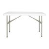 Bolero PE Rectangular Folding Table White 4ft (Single)