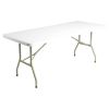 Bolero PE Rectangular Folding Table White 6ft (Single)