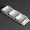 Olympia Whiteware Snack Dishes with Plates 3 Section (2 pack)