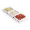 Olympia Whiteware Snack Dishes with Plates 3 Section (2 pack)
