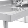 Vogue Stainless Steel Double Sink with Double Drainer 2400mm