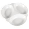 Olympia Whiteware Vegetable Dishes 3 Section 250mm (6 pack)