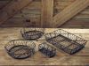 Genware Rectangular Black Wire Basket 14 x 7 x 5.5cm - Pack of 6