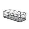 GenWare Rectangular Black Wire Basket 25 x 12 x 7.5cm - Pack of 6