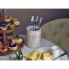 GenWare White Wash Acacia Wood Cutlery Cylinder