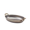 GenWare Vintage Steel Oval Dish 20.75 x 15.75cm - Pack of 6