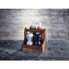 Small Dark Wood Table Caddy