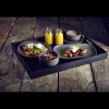 Solid Black Butlers Tray 49 x 38.5 x 4.5cm