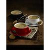 Genware Porcelain Black Bowl Shaped Cup 25cl/ 8.75oz - Pack of 6