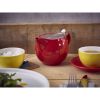 GenWare Porcelain Red Teapot with St/ St Lid & Infuser 50cl/ 17.6oz - Pack of 6