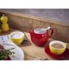 GenWare Porcelain Red Teapot with St/ St Lid & Infuser 50cl/ 17.6oz - Pack of 6