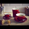 Genware Porcelain Red Saucer 12cm/ 4.75