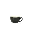 Genware Porcelain Black Bowl Shaped Cup 17.5cl/ 6oz - Pack of 6