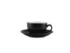 Genware Porcelain Matt Black Bowl Shaped Cup 25cl/ 8.75oz - Pack of 6