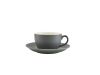 Genware Porcelain Matt Grey Bowl Shaped Cup 25cl/ 8.75oz - Pack of 6