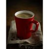Genware Porcelain Red Latte Mug 34cl/ 12oz - Pack of 6