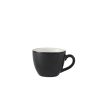 Genware Porcelain Black Bowl Shaped Cup 9cl/ 3oz - Pack of 6