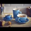 Genware Porcelain Blue Bowl Shaped Cup 9cl/ 3oz - Pack of 6