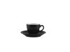 Genware Porcelain Matt Black Bowl Shaped Cup 9cl/ 3oz - Pack of 6