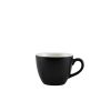 Genware Porcelain Matt Black Bowl Shaped Cup 9cl/ 3oz - Pack of 6