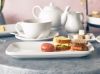 Genware Porcelain Rounded Rectangular Plate 19.5 x 10cm/ 7.75 x 4