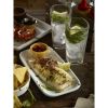 Genware Porcelain Rounded Rectangular Plate 24.5 x 12.5cm/ 9.75 x 5