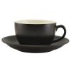 Genware Porcelain Matt Black Saucer 16cm/ 6.25