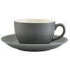 Genware Porcelain Matt Grey Saucer 16cm/ 6.25