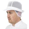 Trilby Hat with Net Snood White