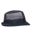 Trilby Hat with Snood Navy Blue