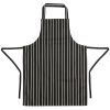 Whites Bib Apron Butchers Stripe Black