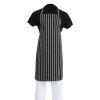 Whites Bib Apron Butchers Stripe Black